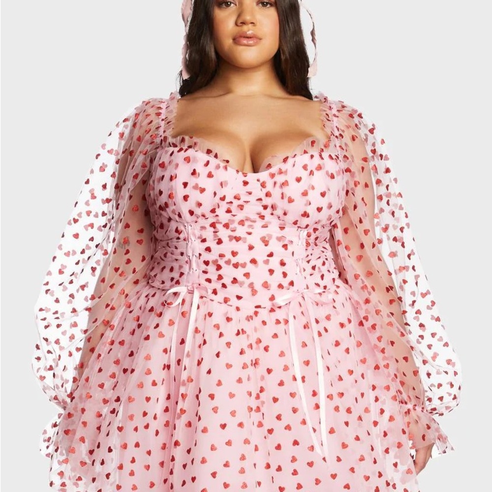 Dolls Kill Plus Heavenly Affair Babydoll Dress